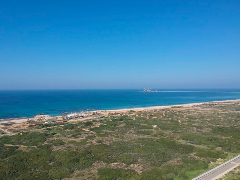 תצפית אווירית על פרויקט רובע הים חדרה 1