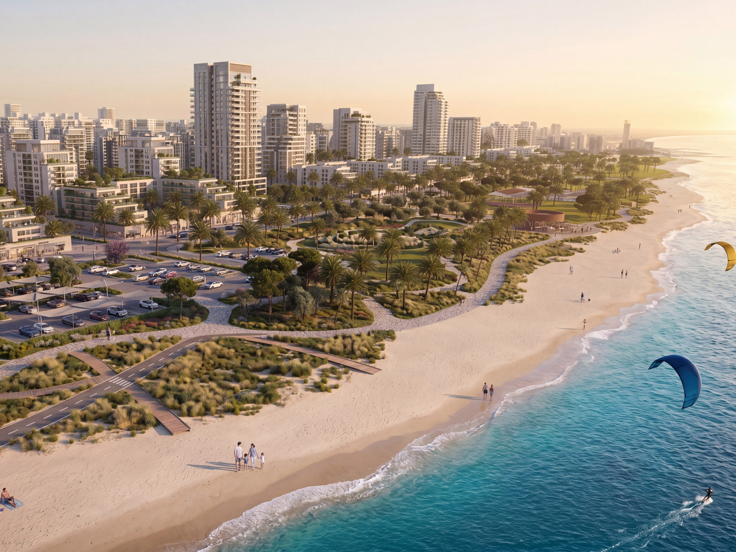 רובע הים חדרה עיר הימים הדמיה להמחשה בלבד